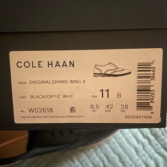 NIB Cole Haan Women’s Original Grand Wing II, Size 11M, Black/Optic White - Picture 5 of 7